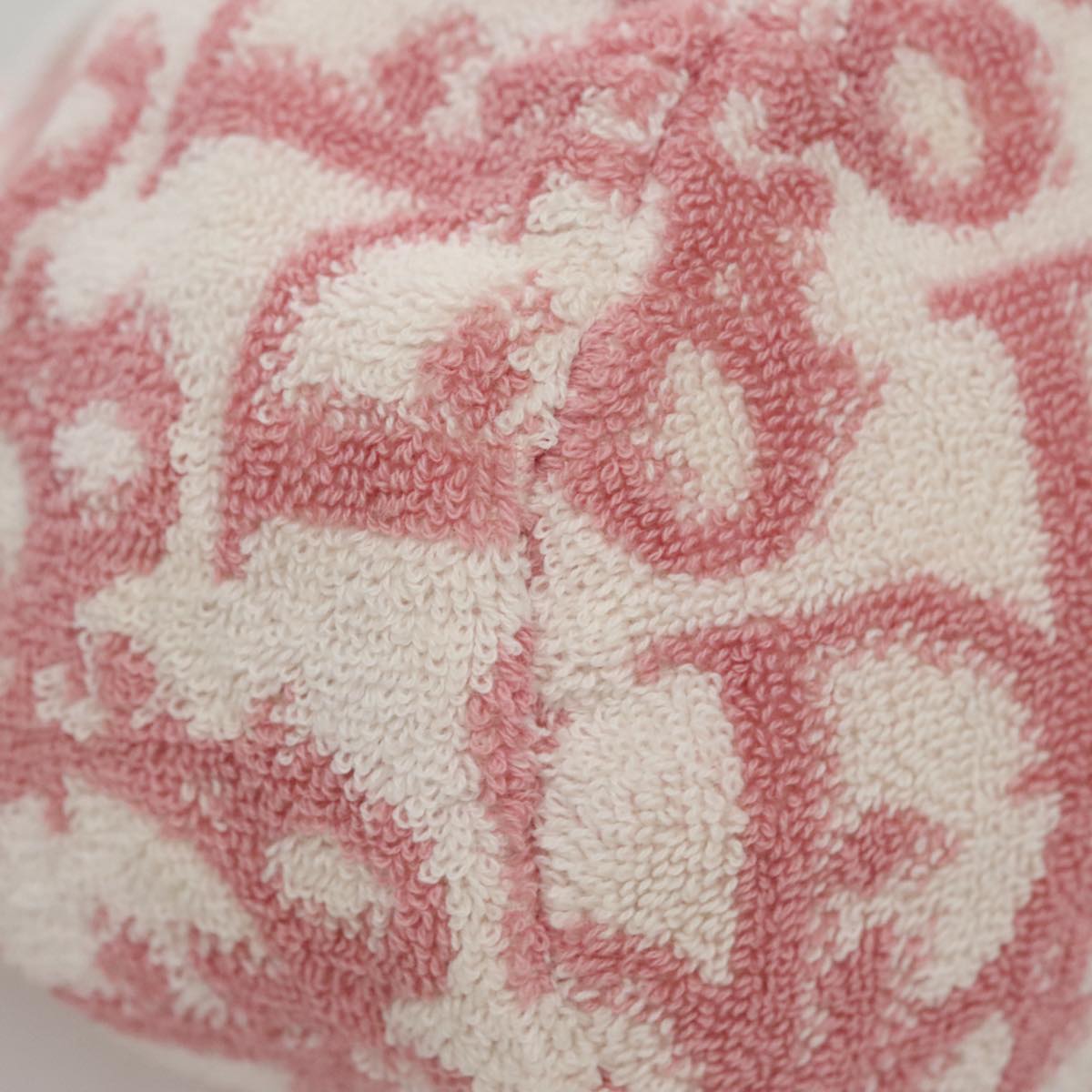 Christian Dior Pile Trotter Hand Bag Pink White Auth 110808