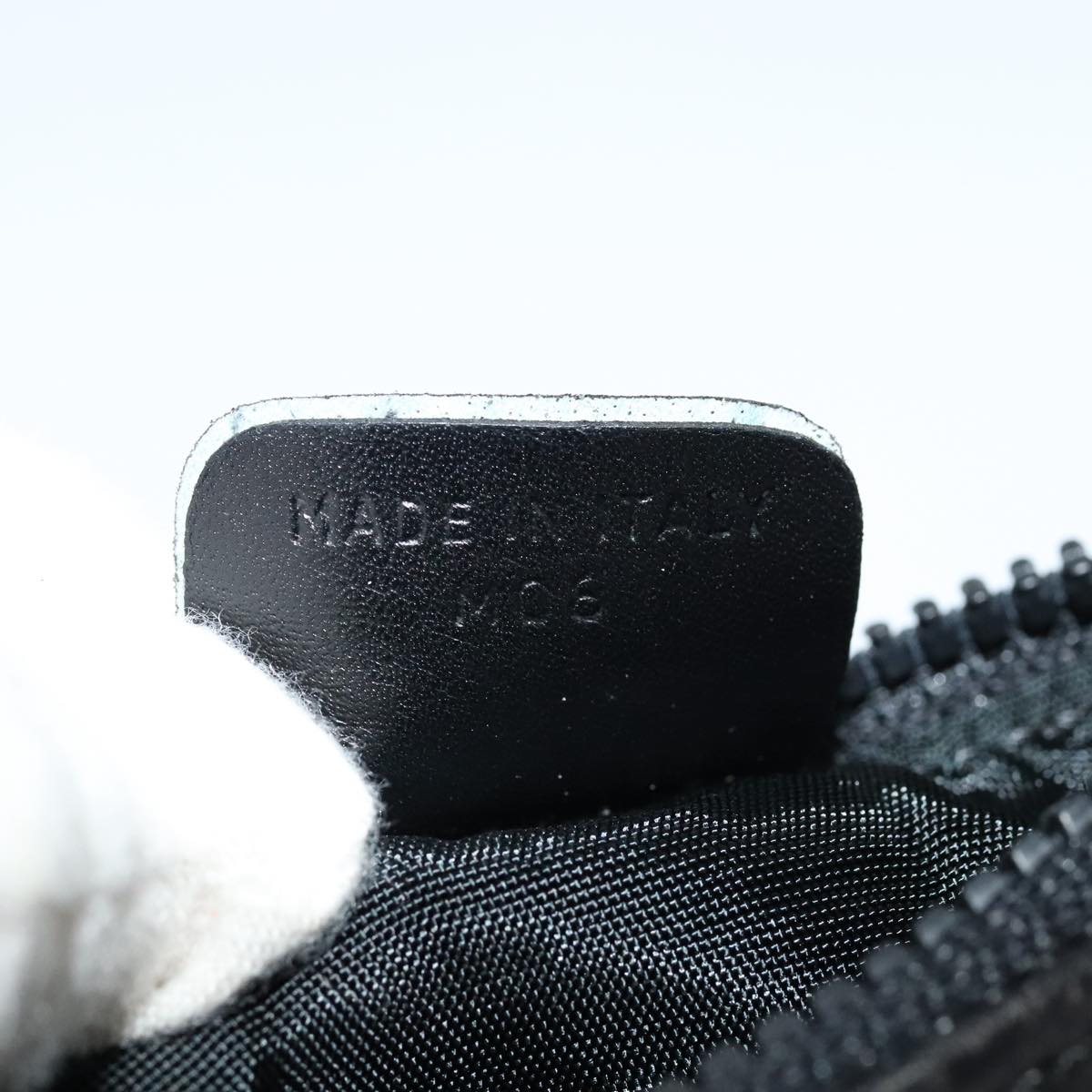 CELINE Chain Shoulder Bag Leather Black Gold Auth 110823