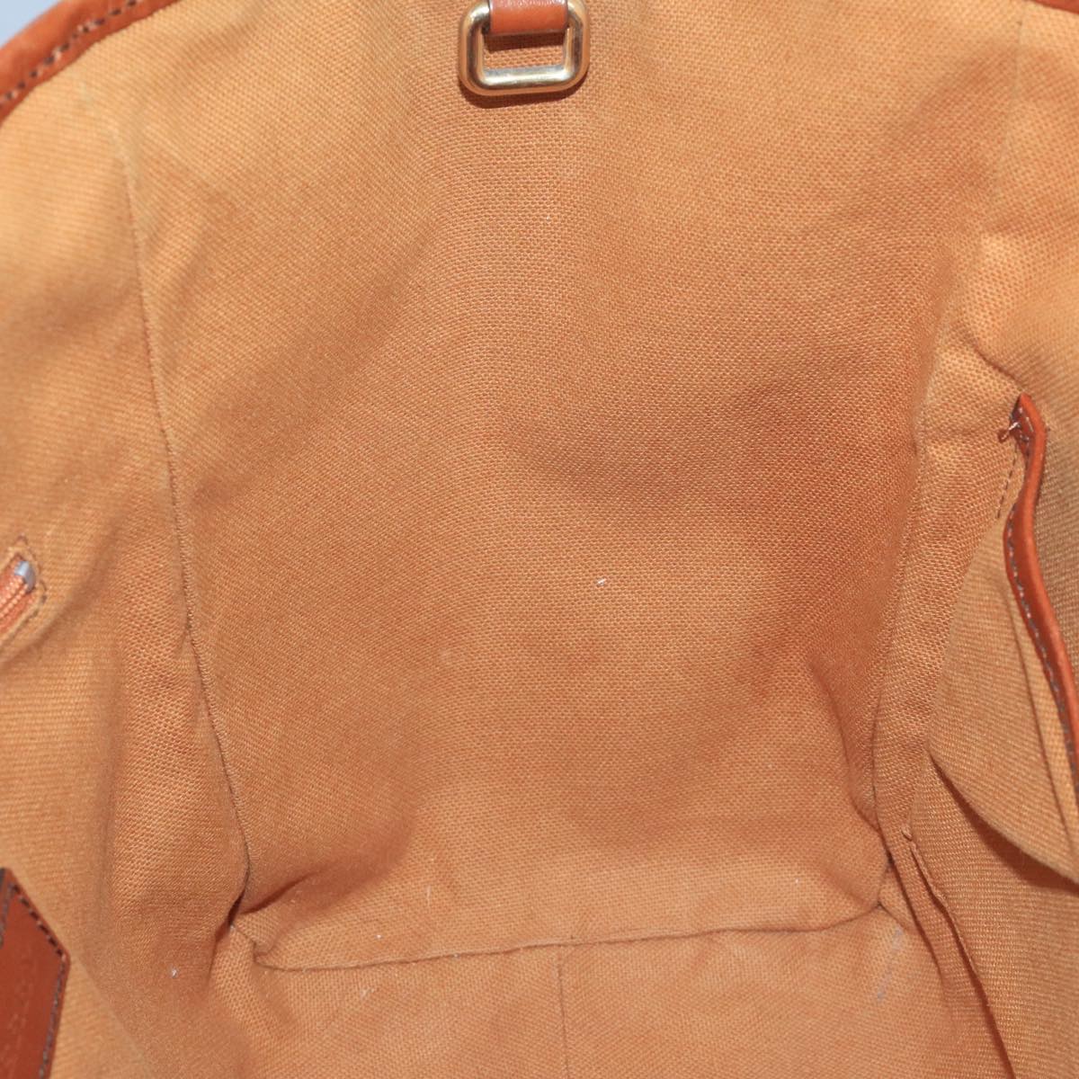 BURBERRY Nova Check Shoulder Bag PVC Suede Beige Brown gold Auth 110833