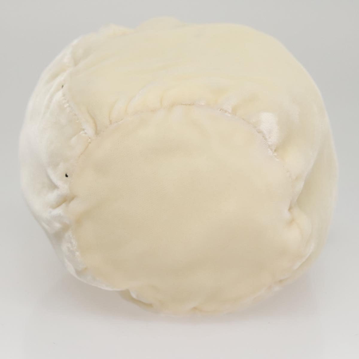 PRADA Accessory Pouch Velor Cream Auth 110839