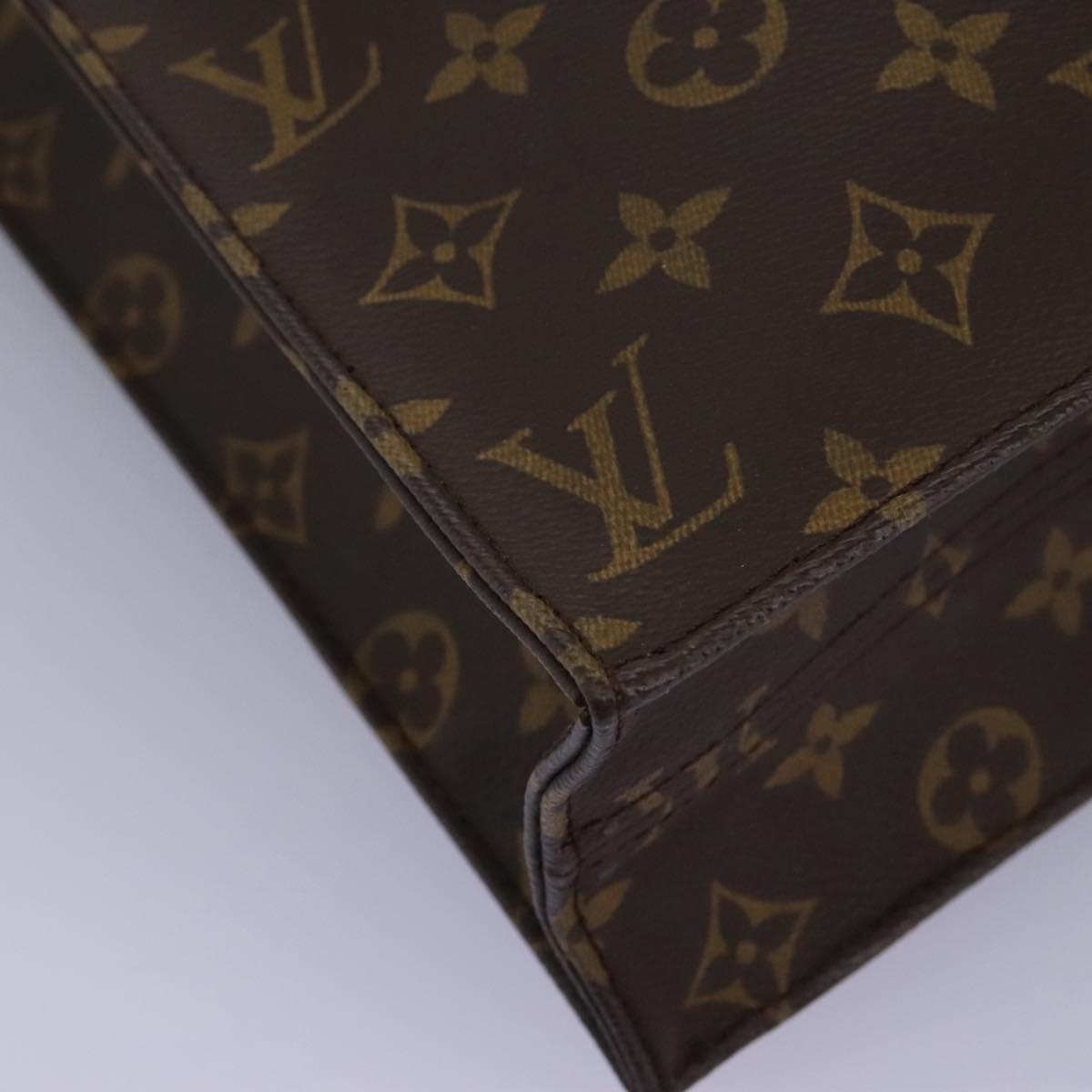 LOUIS VUITTON Monogram Sac Plat Hand Bag M51140 LV Auth 110857