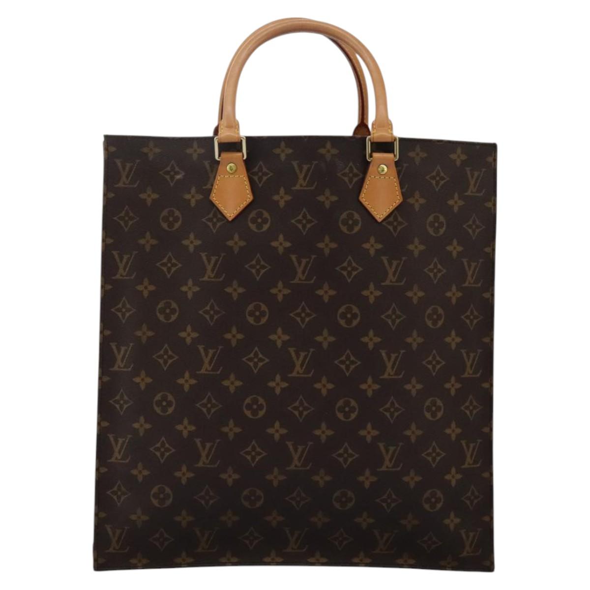 LOUIS VUITTON Monogram Sac Plat Hand Bag M51140 LV Auth 110857
