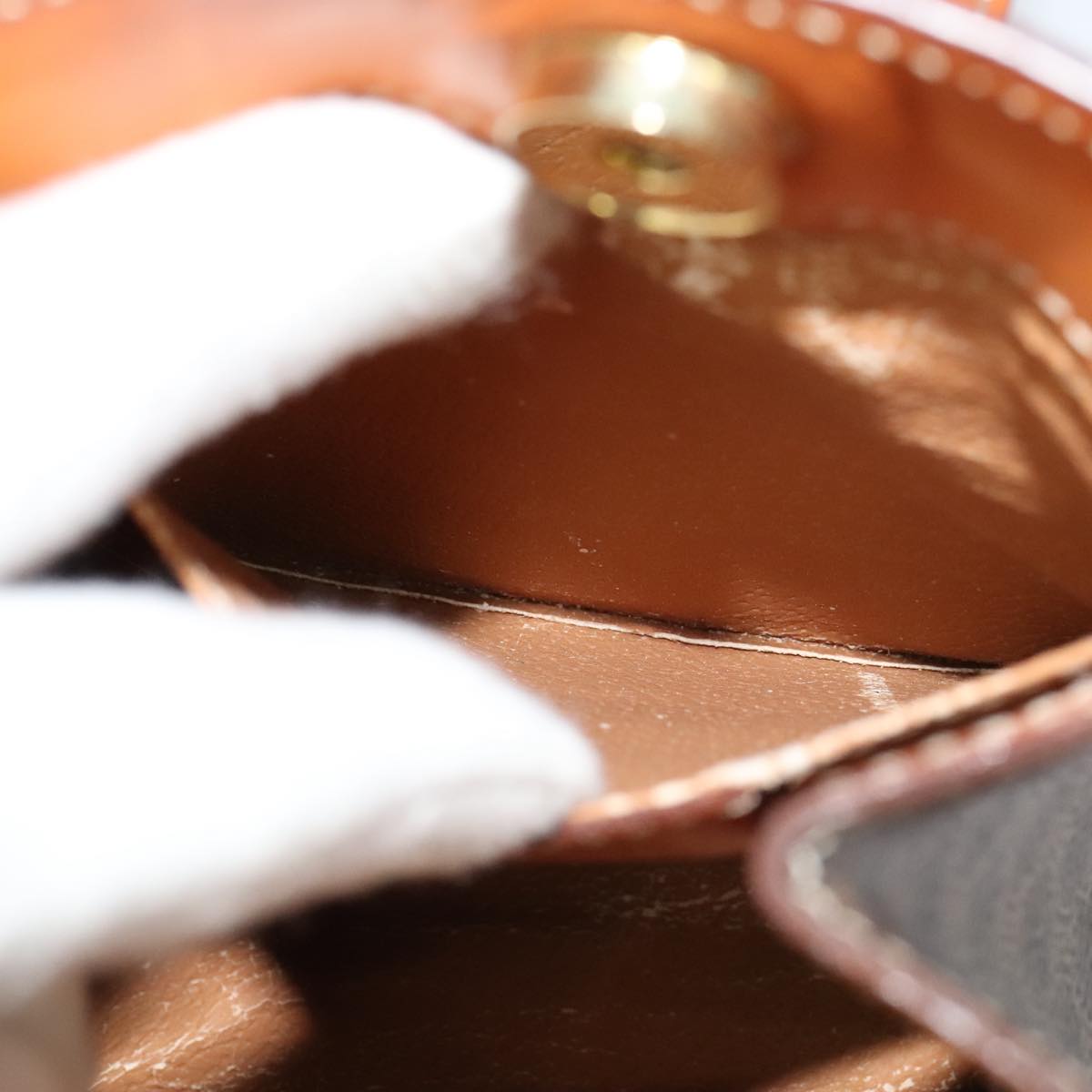 CELINE Macadam Canvas Backpack PVC Leather Brown Auth 110876