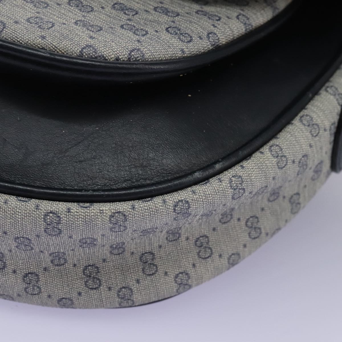 GUCCI Micro GG Supreme Shoulder Bag PVC Navy Gold 001 58 0930 Auth 110882