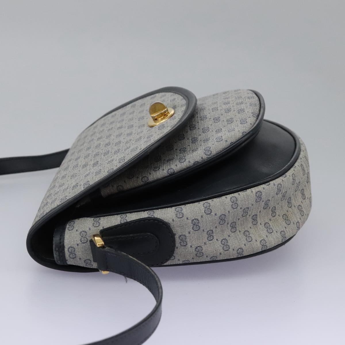 GUCCI Micro GG Supreme Shoulder Bag PVC Navy Gold 001 58 0930 Auth 110882