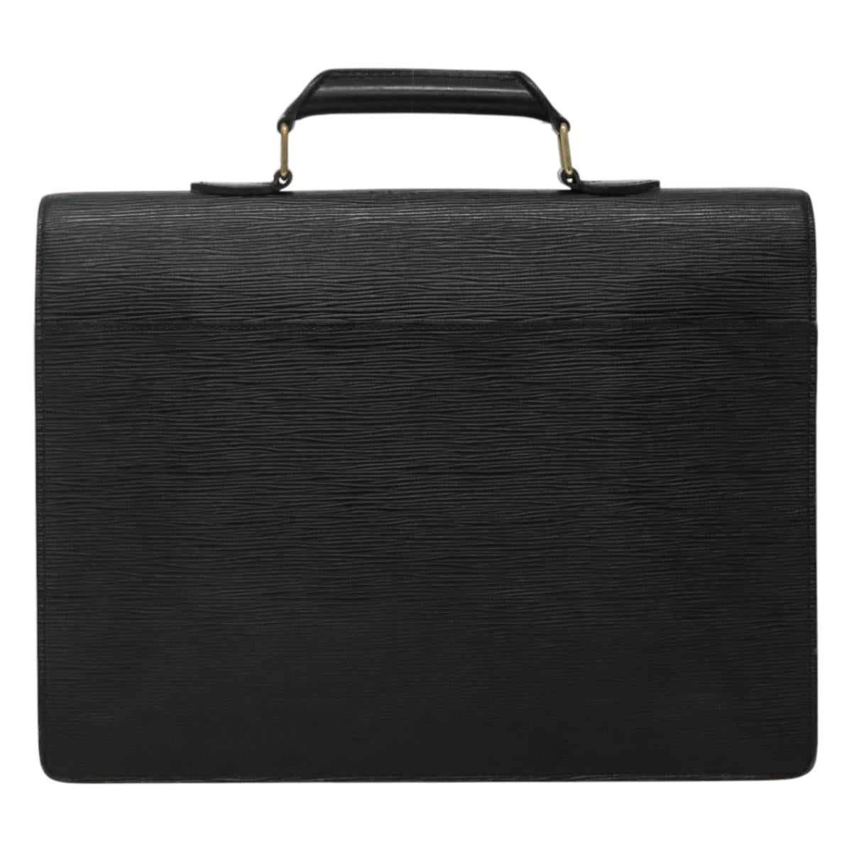 LOUIS VUITTON Epi Serviette Ambassador Business Bag Black M54412 LV Auth 110897