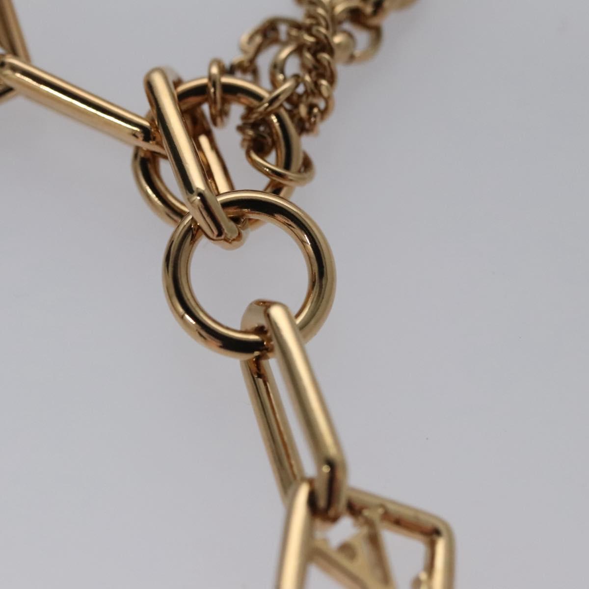 LOUIS VUITTON Brassler Chaine Pegas Bracelet Gold Tone M65362 LV Auth 110925