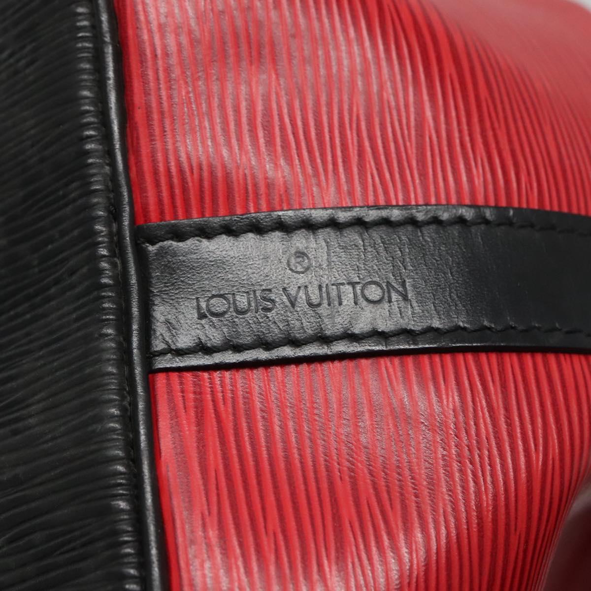 LOUIS VUITTON Epi Petit Noe Shoulder Bag Bicolor Black Red M44017 LV Auth 111001