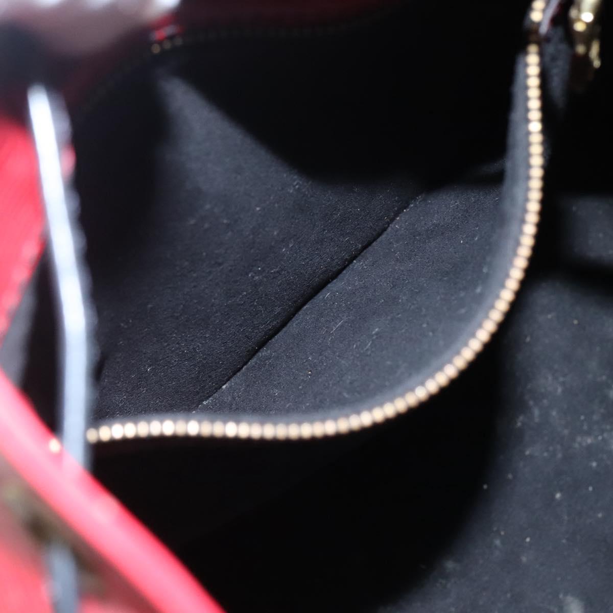 LOUIS VUITTON Epi Petit Noe Shoulder Bag Bicolor Black Red M44017 LV Auth 111001