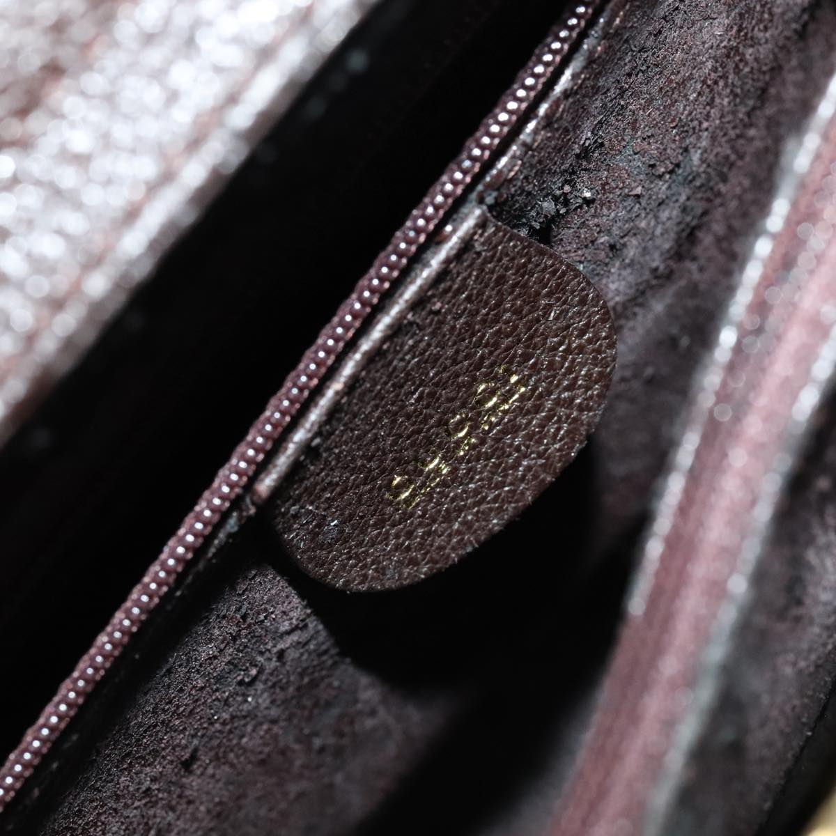 GUCCI Bamboo Hand Bag Leather Suede Brown Gold 002 1095 0260 Auth 111030