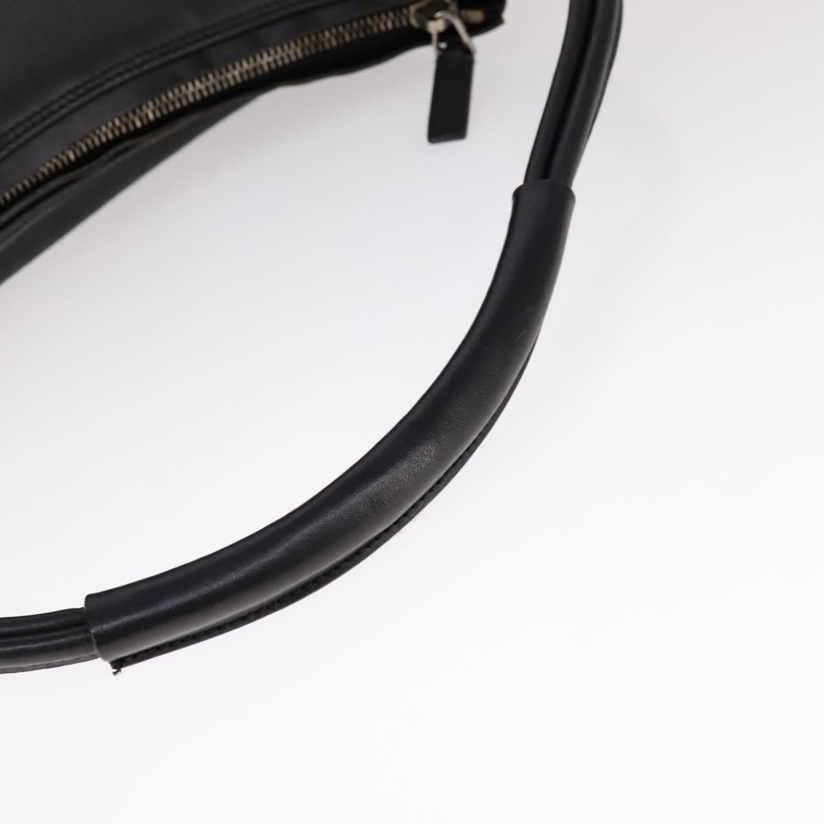 GUCCI Shoulder Bag Leather Black Gold 001 3766 Auth 111055