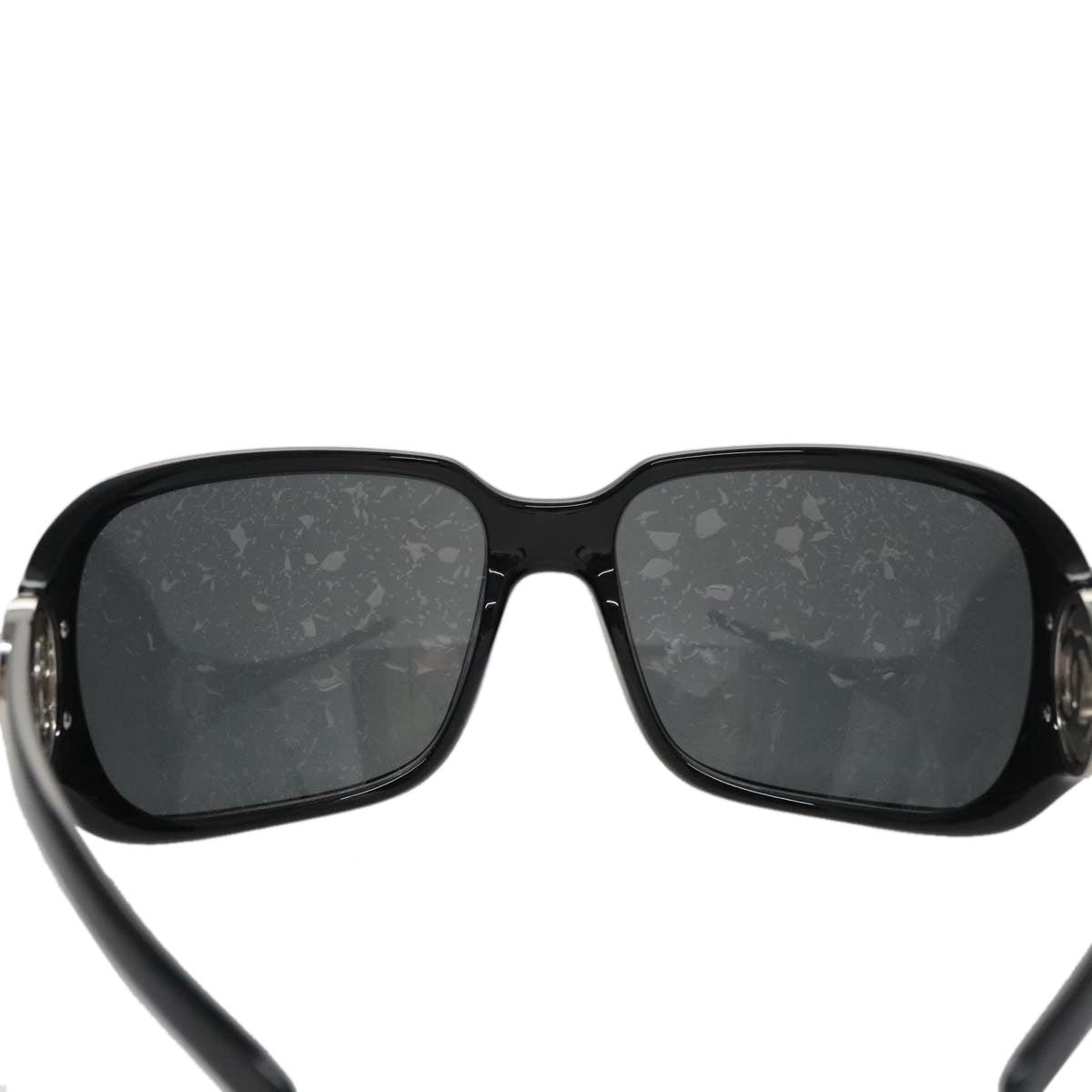 CHANEL Sunglasses plastic Black CC Auth 111071V
