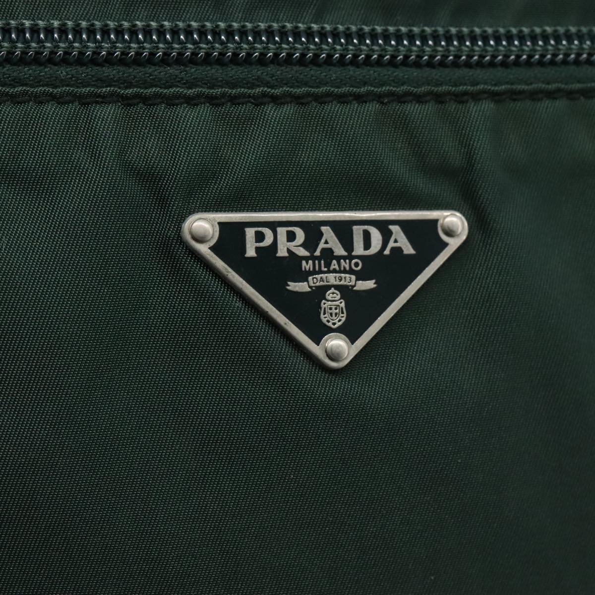 PRADA Shoulder Bag Nylon Green Auth 111079