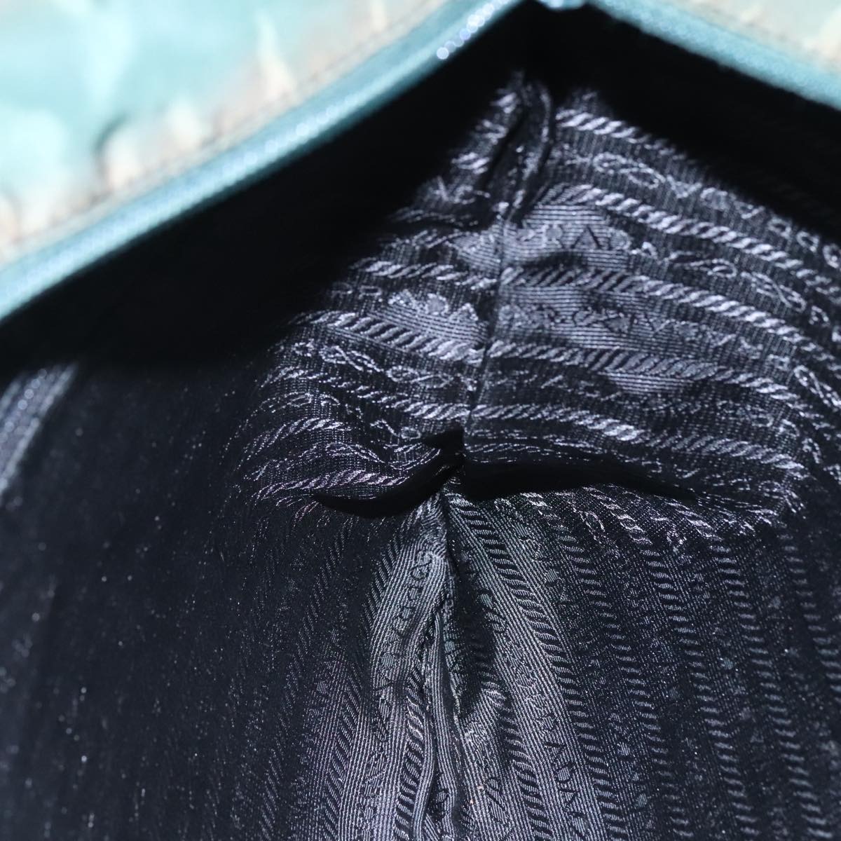 PRADA Shoulder Bag Nylon Green Auth 111079