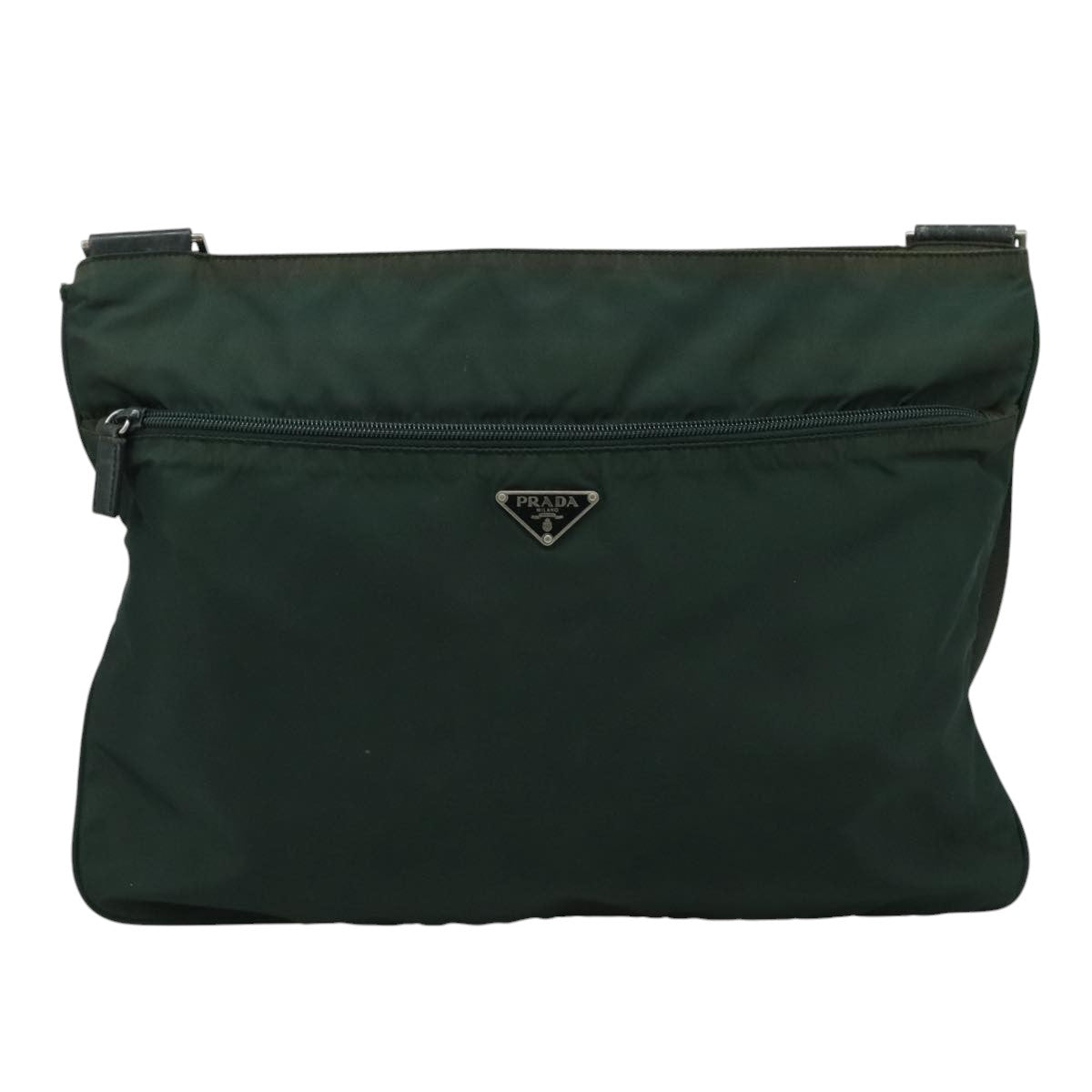 PRADA Shoulder Bag Nylon Green Auth 111079