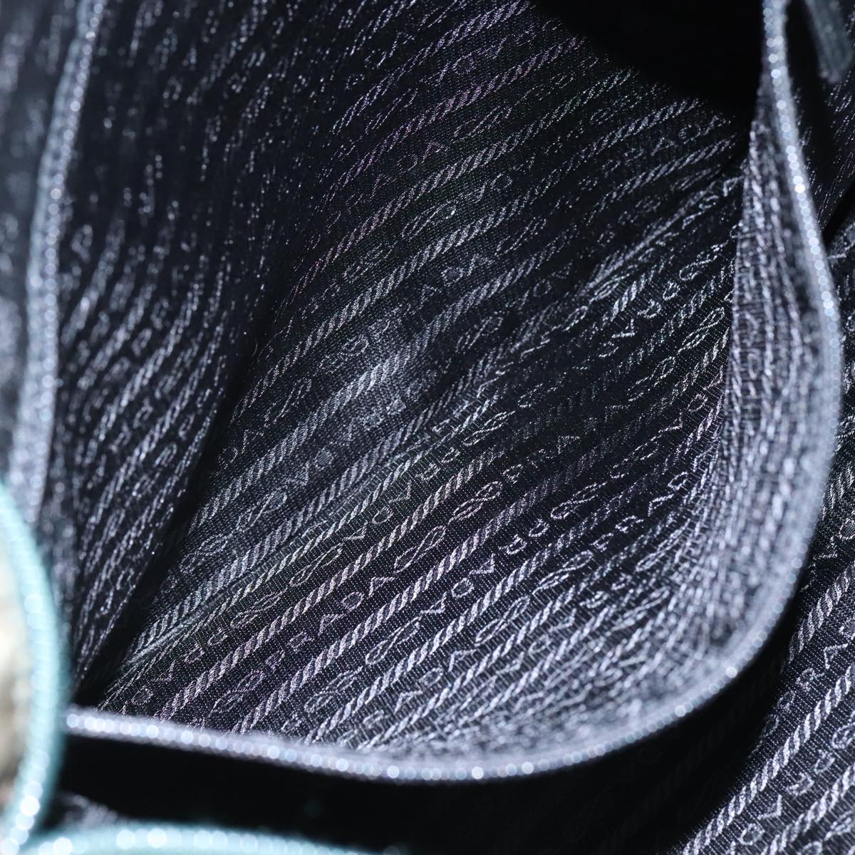 PRADA Shoulder Bag Nylon Green Auth 111079