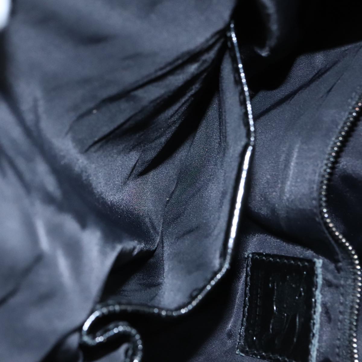 BURBERRY Nova Check Tote Bag PVC Enamel Gray Black Auth 111120