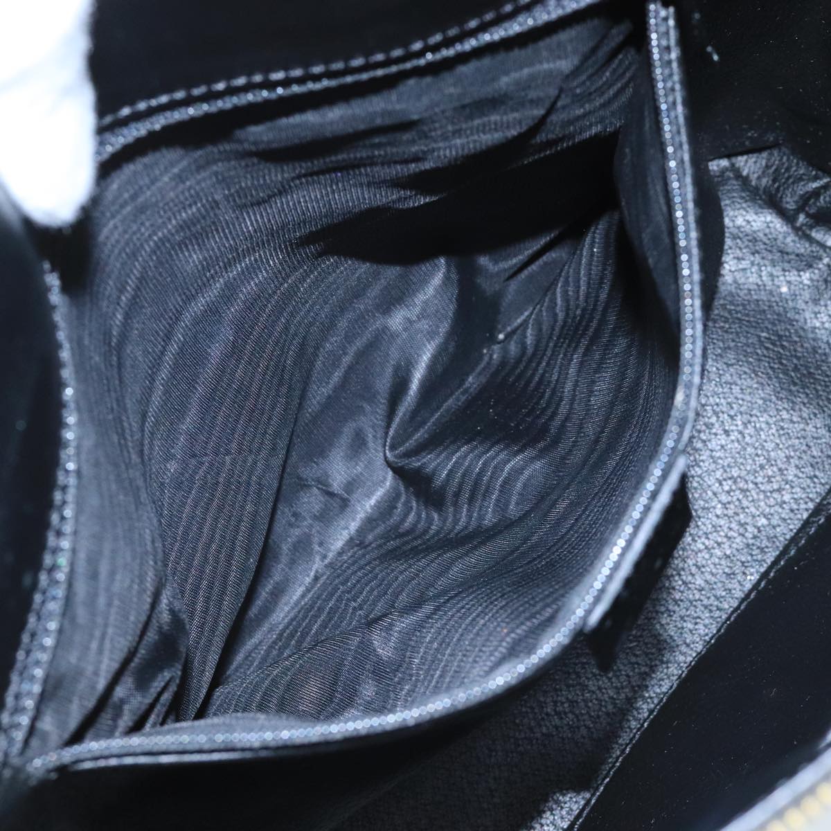 CELINE Macadam Canvas Hand Bag PVC Black Auth 111195