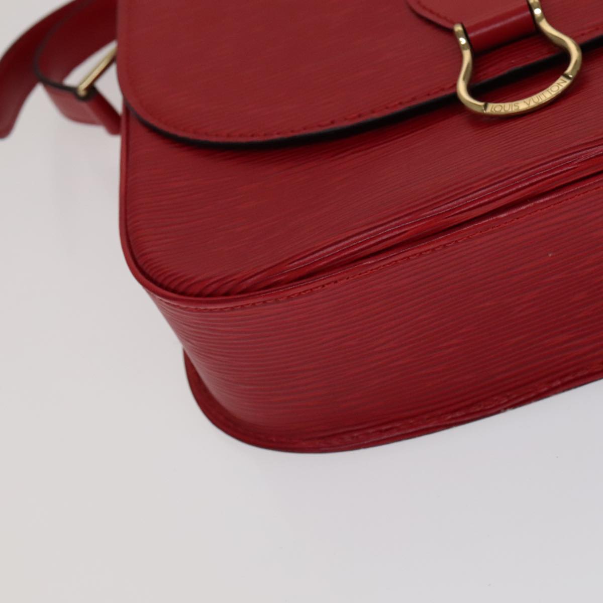 LOUIS VUITTON Epi Saint Cloud GM Shoulder Bag Red M52197 LV Auth 111225