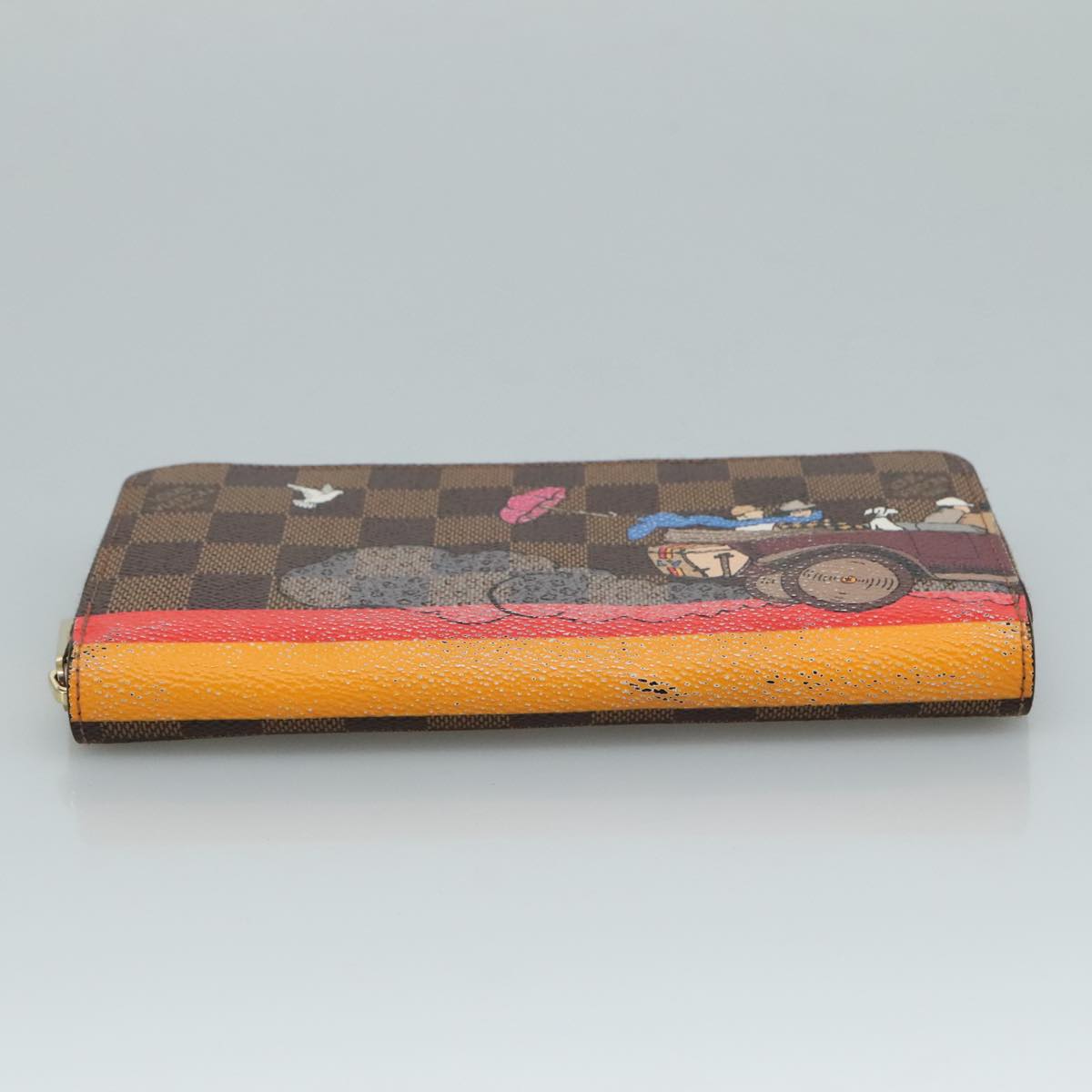 LOUIS VUITTON Damier Ebene Zippy Wallet 2015 Christmas Only N61240 Auth 111236