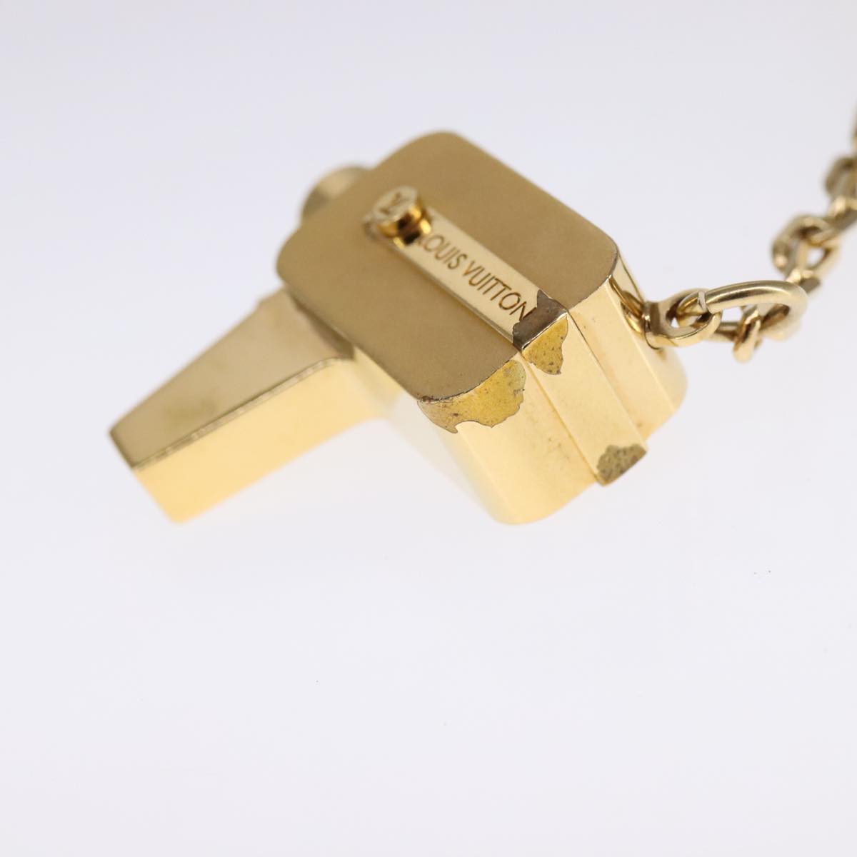 LOUIS VUITTON Porte Cles Cannes Key Holder metal Gold M65383 LV Auth 111243