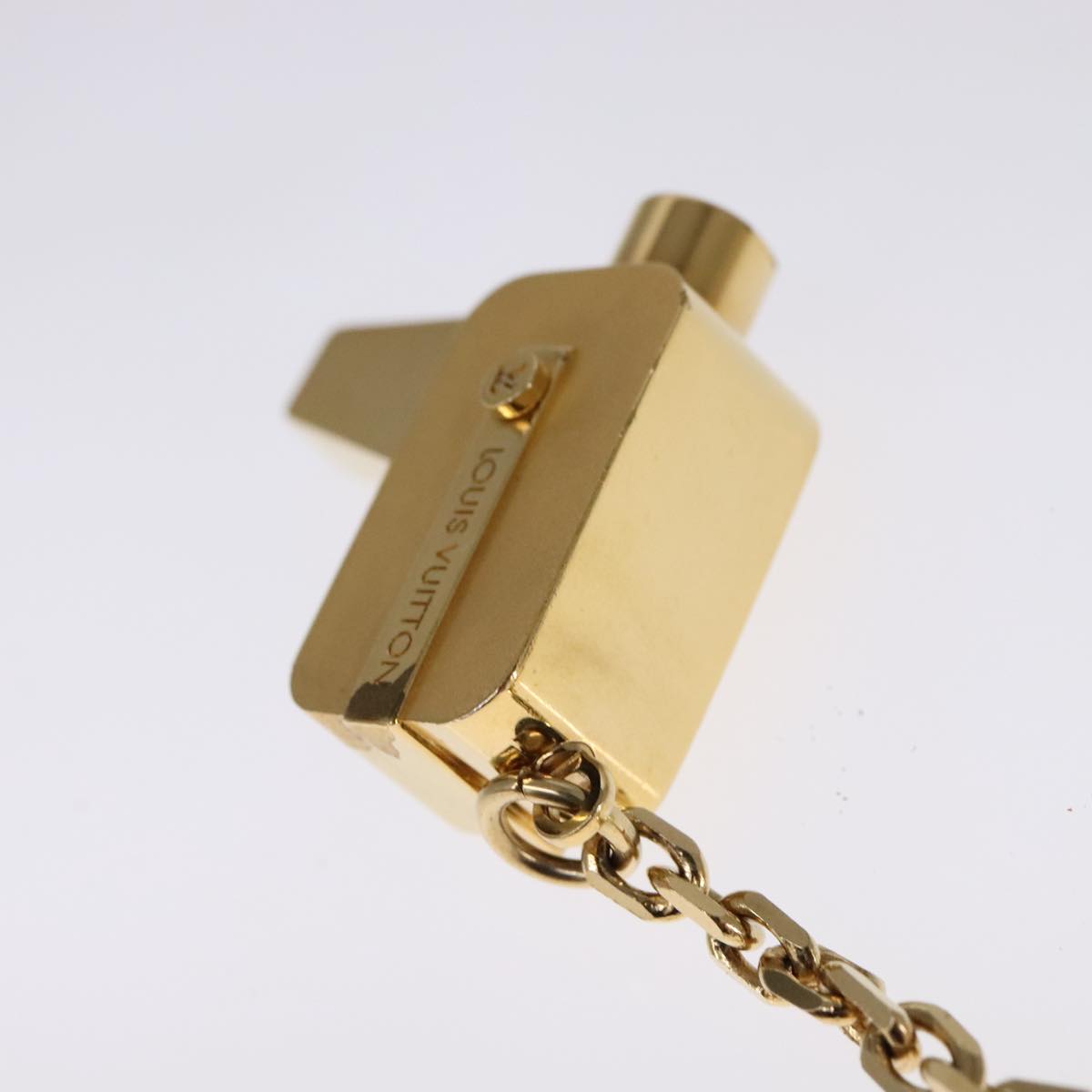 LOUIS VUITTON Porte Cles Cannes Key Holder metal Gold M65383 LV Auth 111243