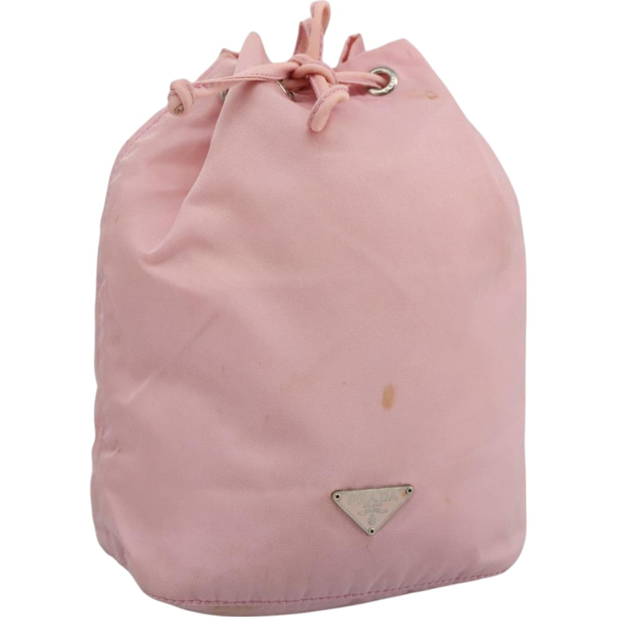 PRADA Pouch Nylon Pink Pink Auth 111259