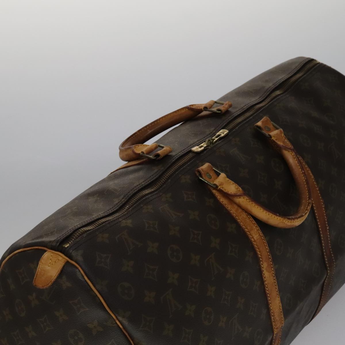 LOUIS VUITTON Monogram Keepall 60 Boston Bag M41422 LV Auth 111294