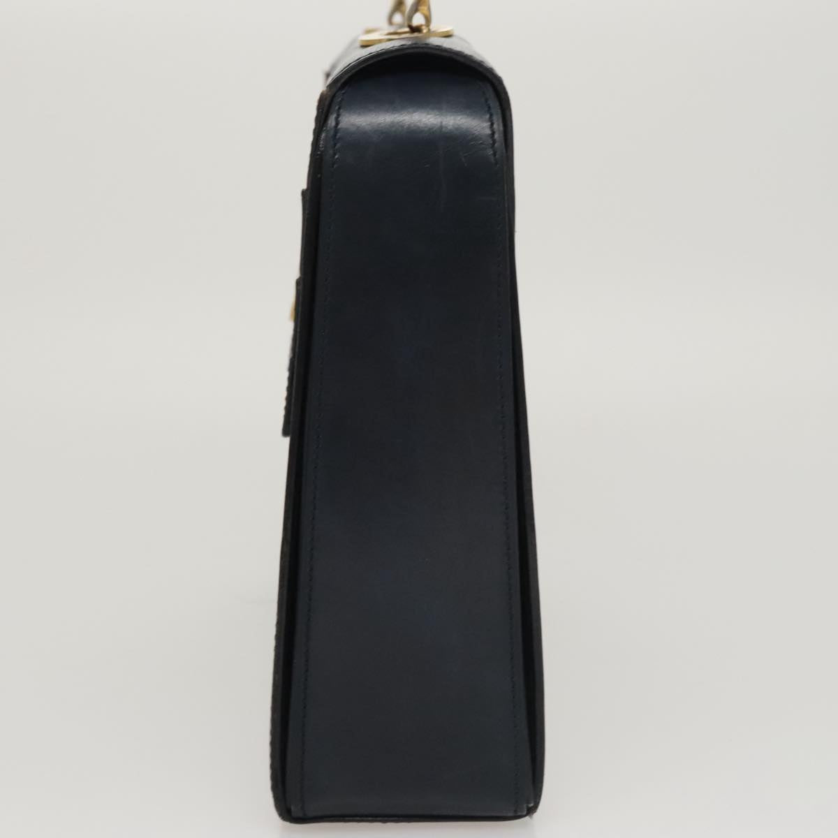 CELINE Hand Bag Leather Navy Red yellow Auth 111305