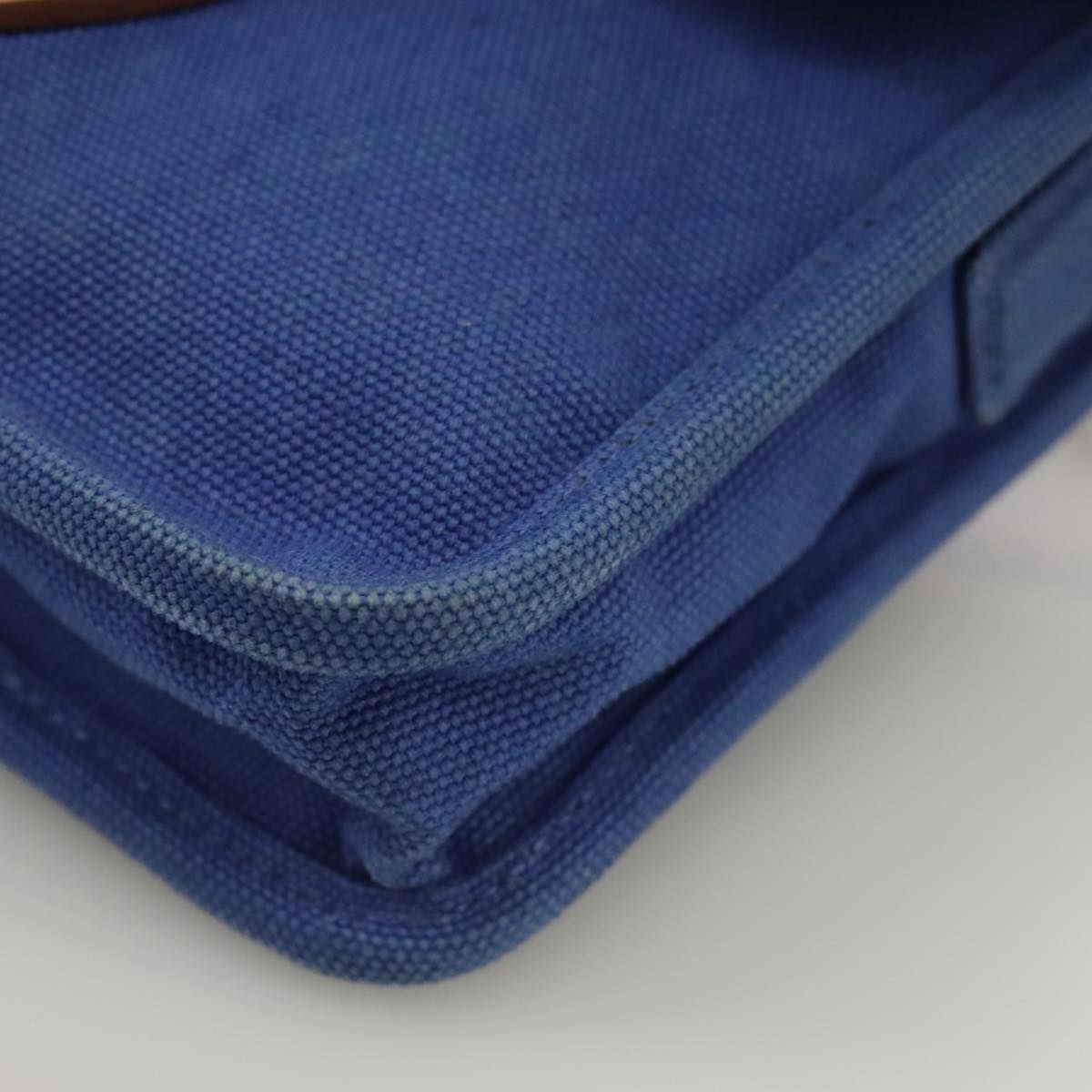 PRADA Shoulder Bag Canvas Blue Auth 111326