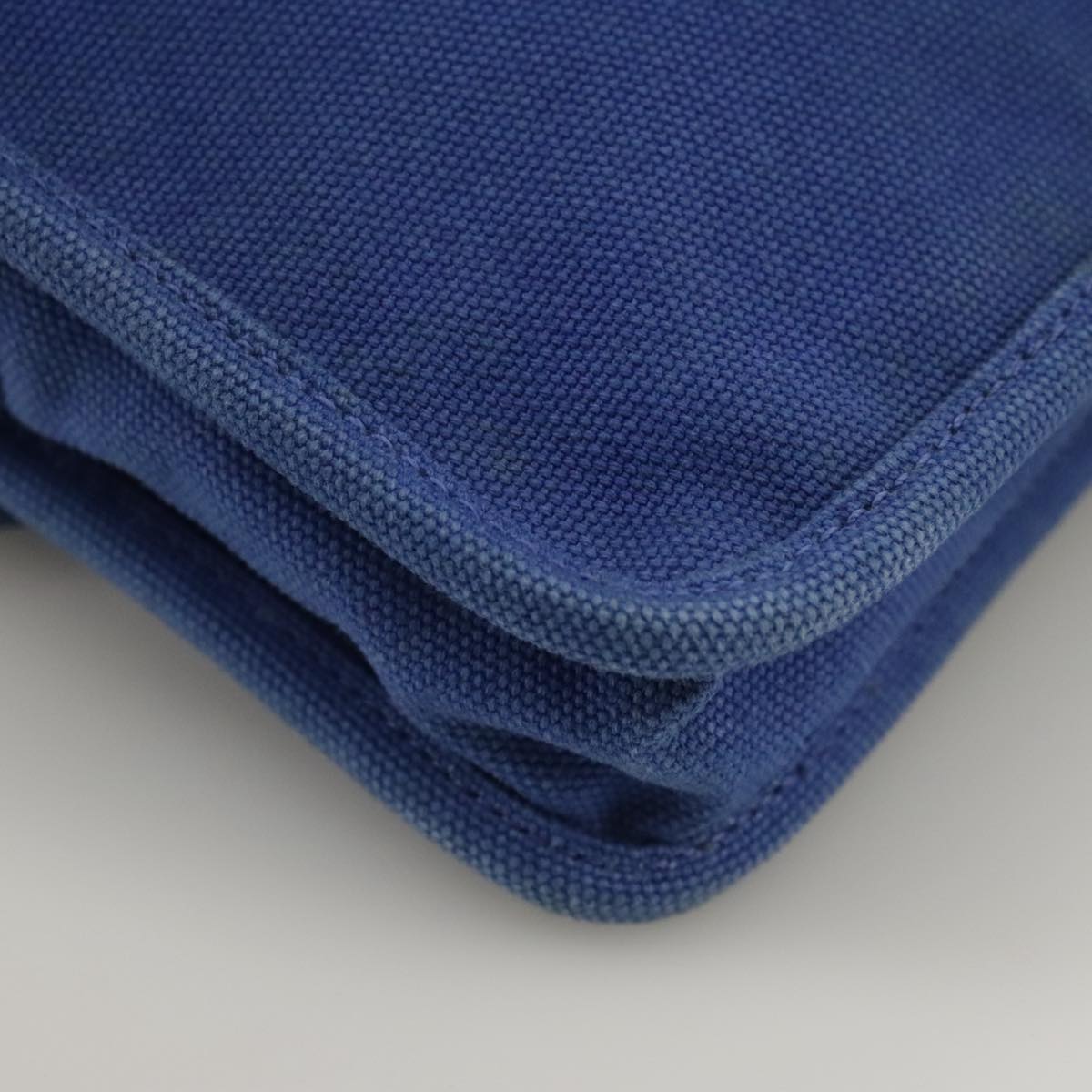 PRADA Shoulder Bag Canvas Blue Auth 111326