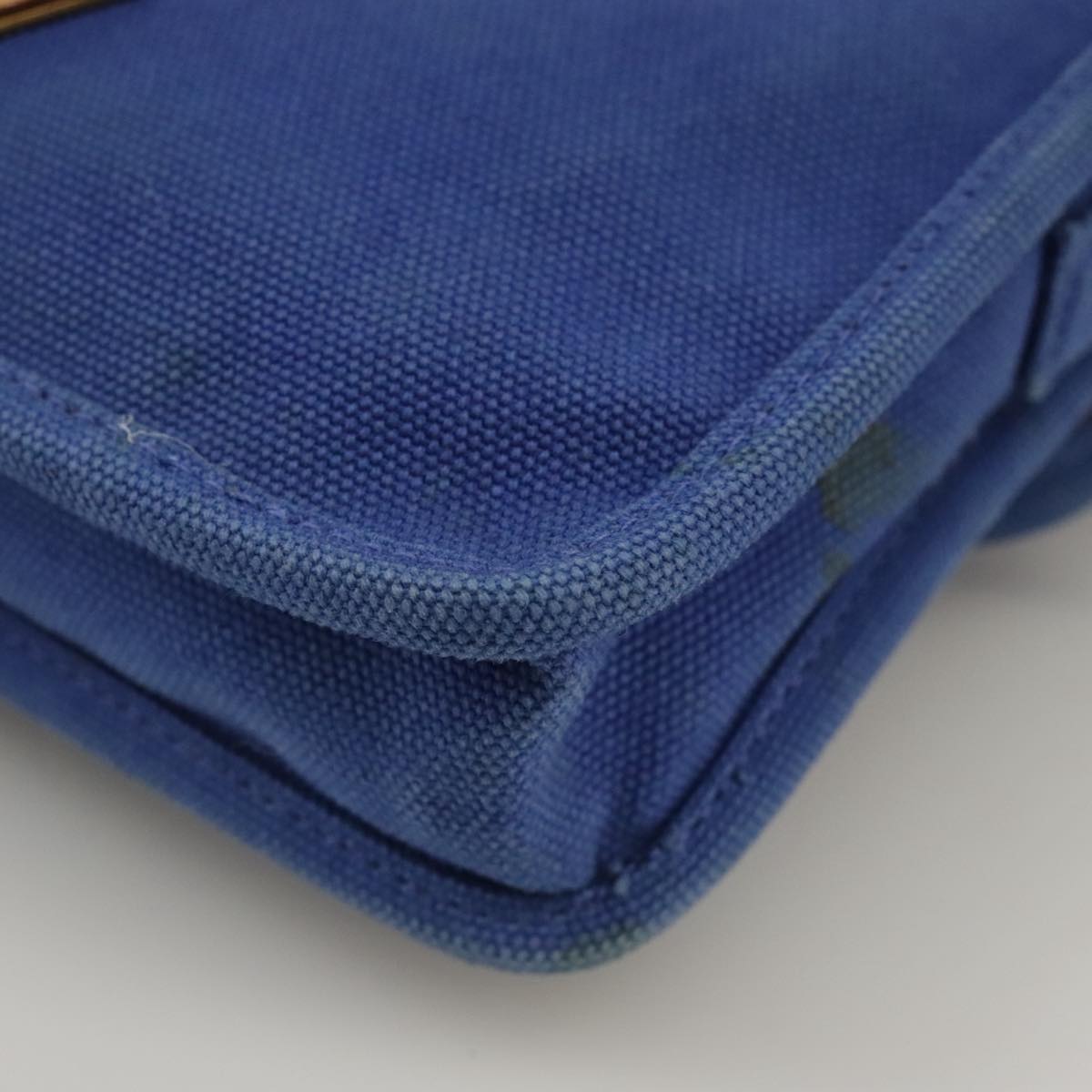 PRADA Shoulder Bag Canvas Blue Auth 111326