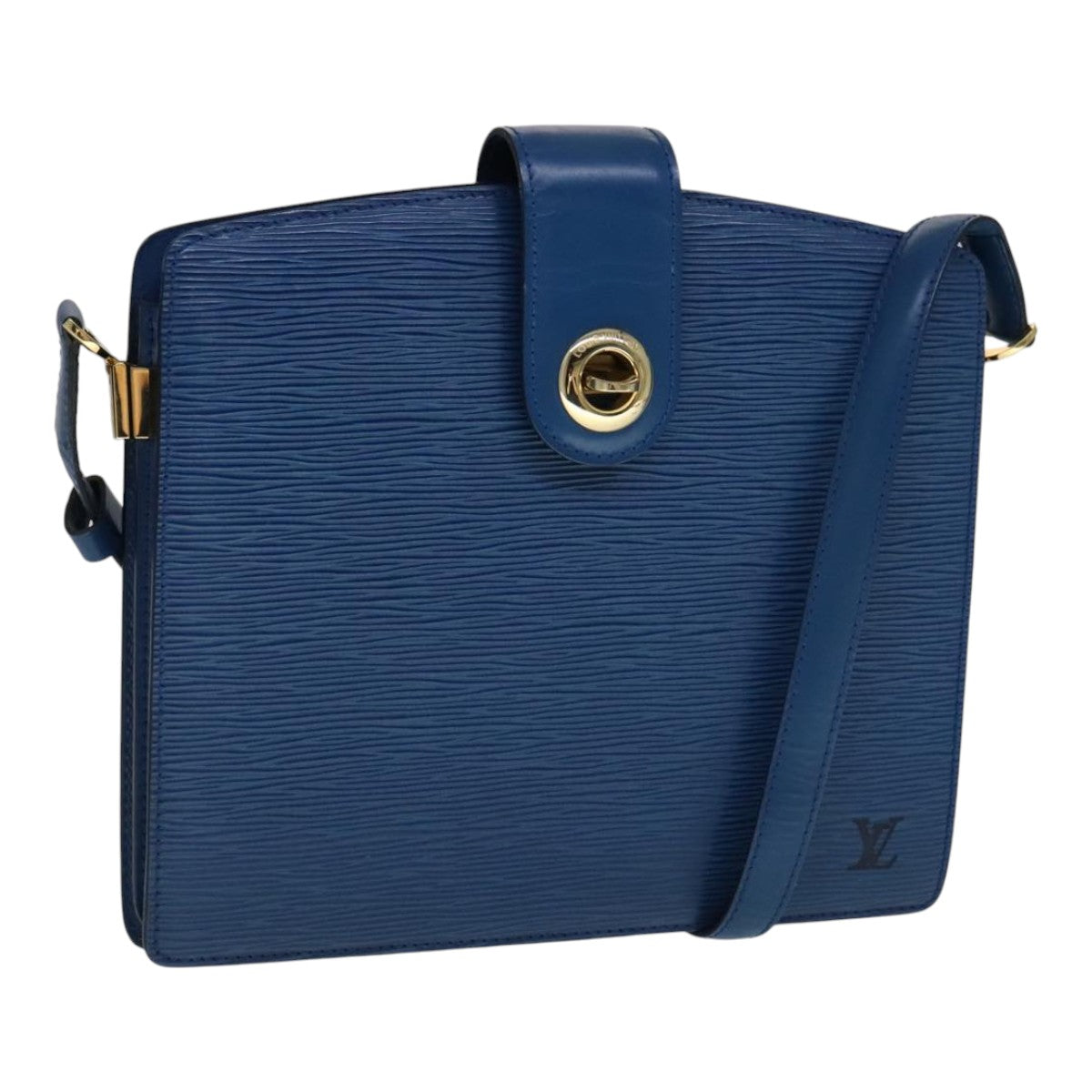 LOUIS VUITTON Epi Capuchin Shoulder Bag Blue M52345 LV Auth 111338
