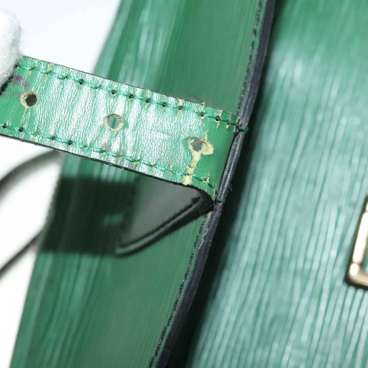 LOUIS VUITTON Epi Jeune Fille MM Shoulder Bag Green M52154 LV Auth 111341