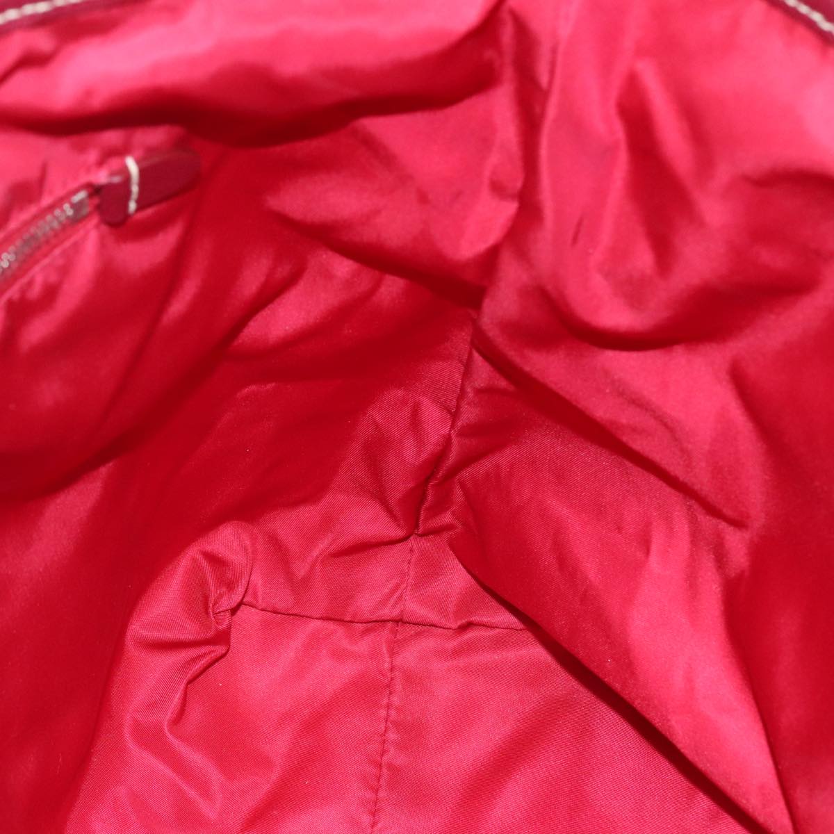 PRADA Tote Bag Nylon Pink Silver Auth 111353