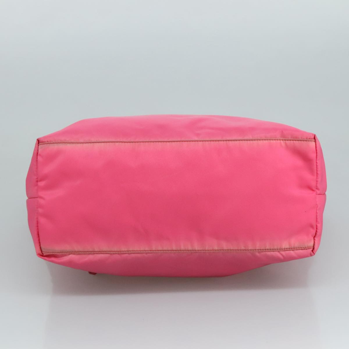 PRADA Tote Bag Nylon Pink Silver Auth 111353