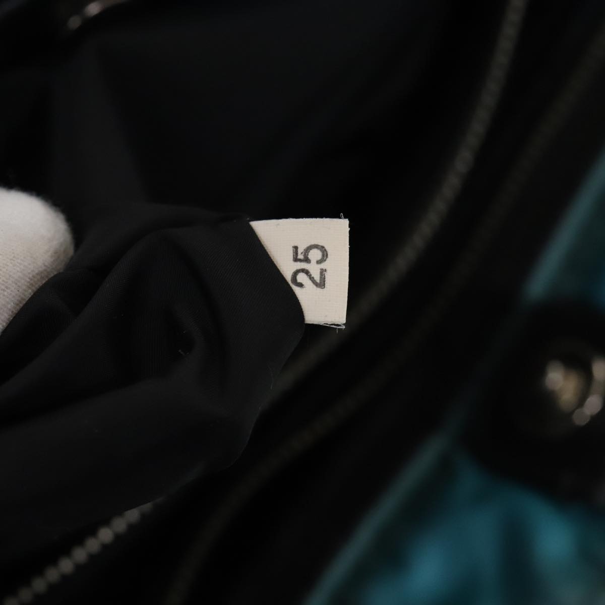 PRADA Hand Bag Nylon 2way Turquoise Blue Auth 111354V