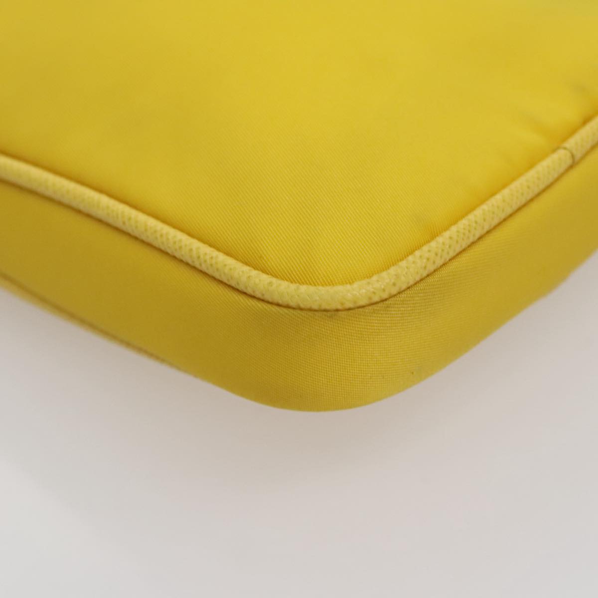 PRADA Shoulder Bag Nylon Yellow Auth 111355