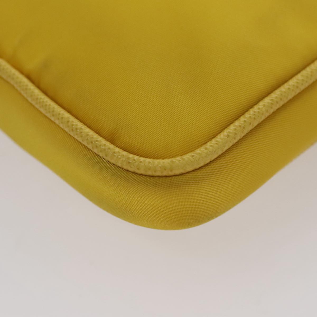 PRADA Shoulder Bag Nylon Yellow Auth 111355