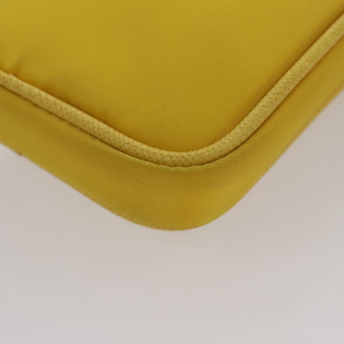 PRADA Shoulder Bag Nylon Yellow Auth 111355
