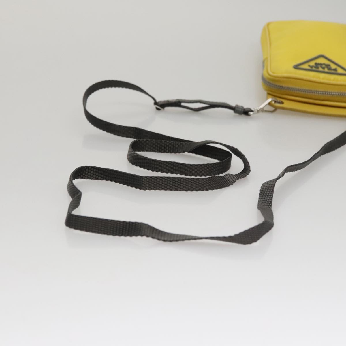 PRADA Shoulder Bag Nylon Yellow Auth 111355