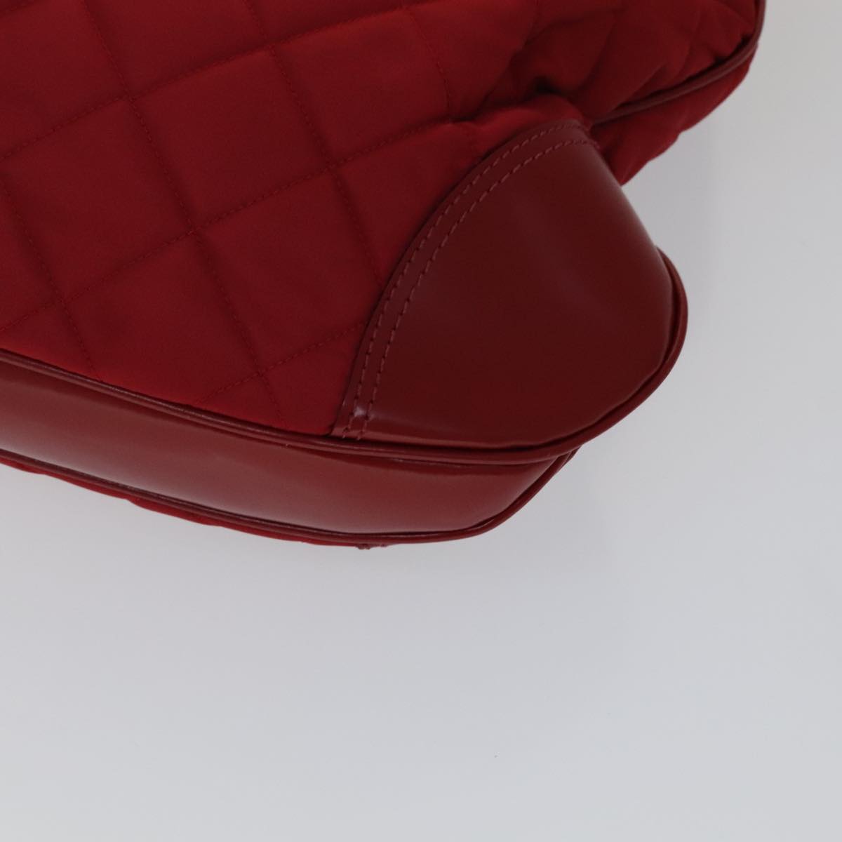 BURBERRY Shoulder Bag Nylon Red Auth 111357