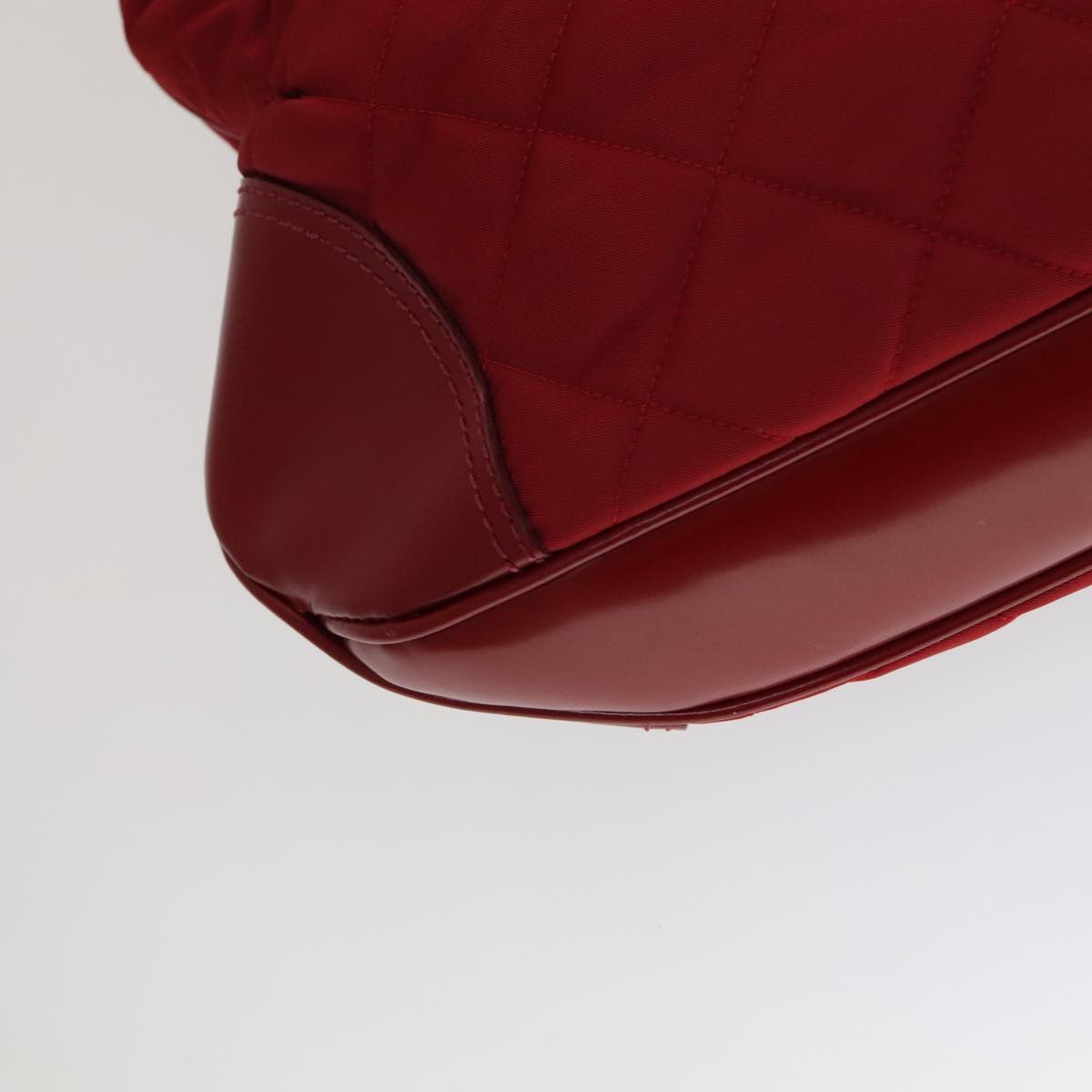 BURBERRY Shoulder Bag Nylon Red Auth 111357