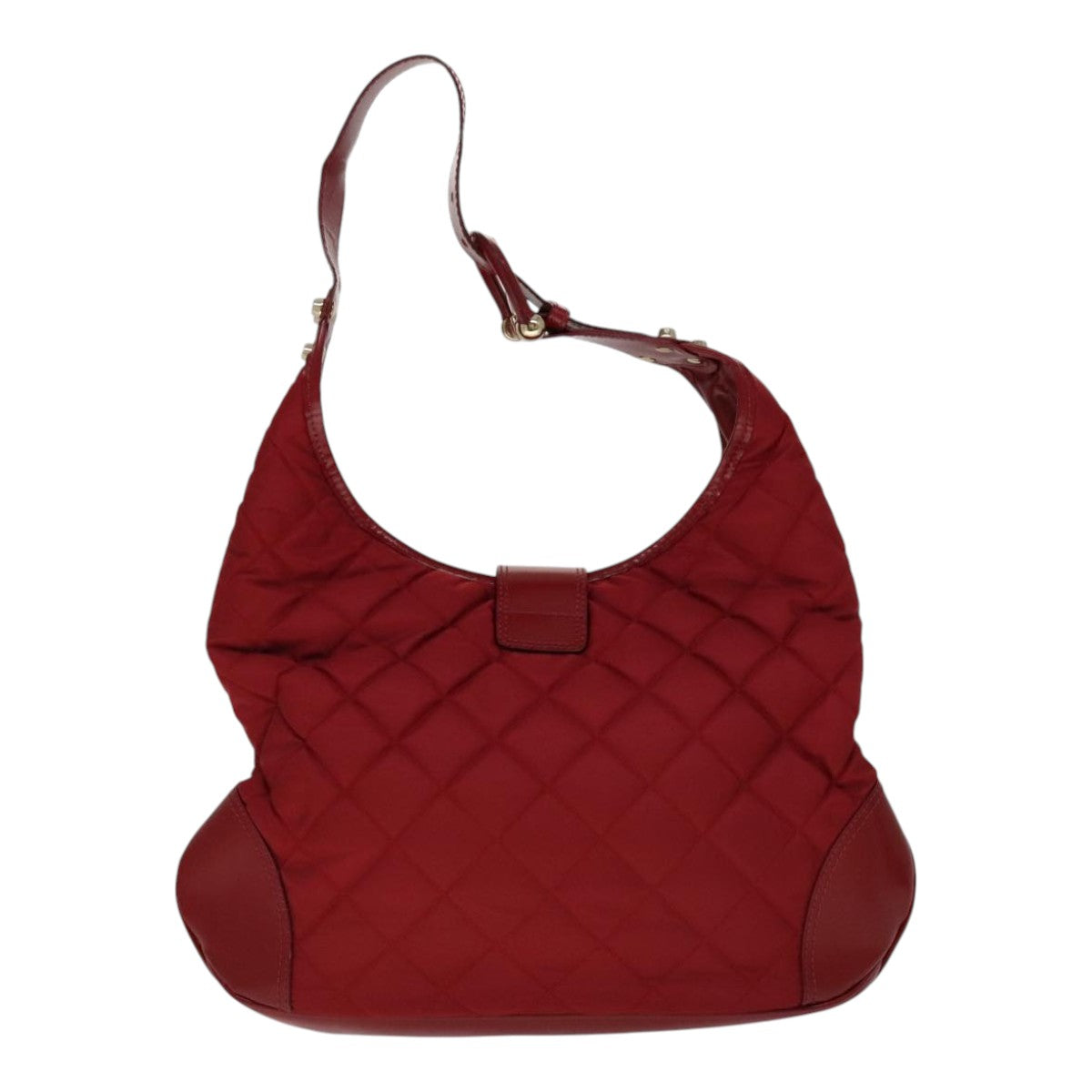 BURBERRY Shoulder Bag Nylon Red Auth 111357