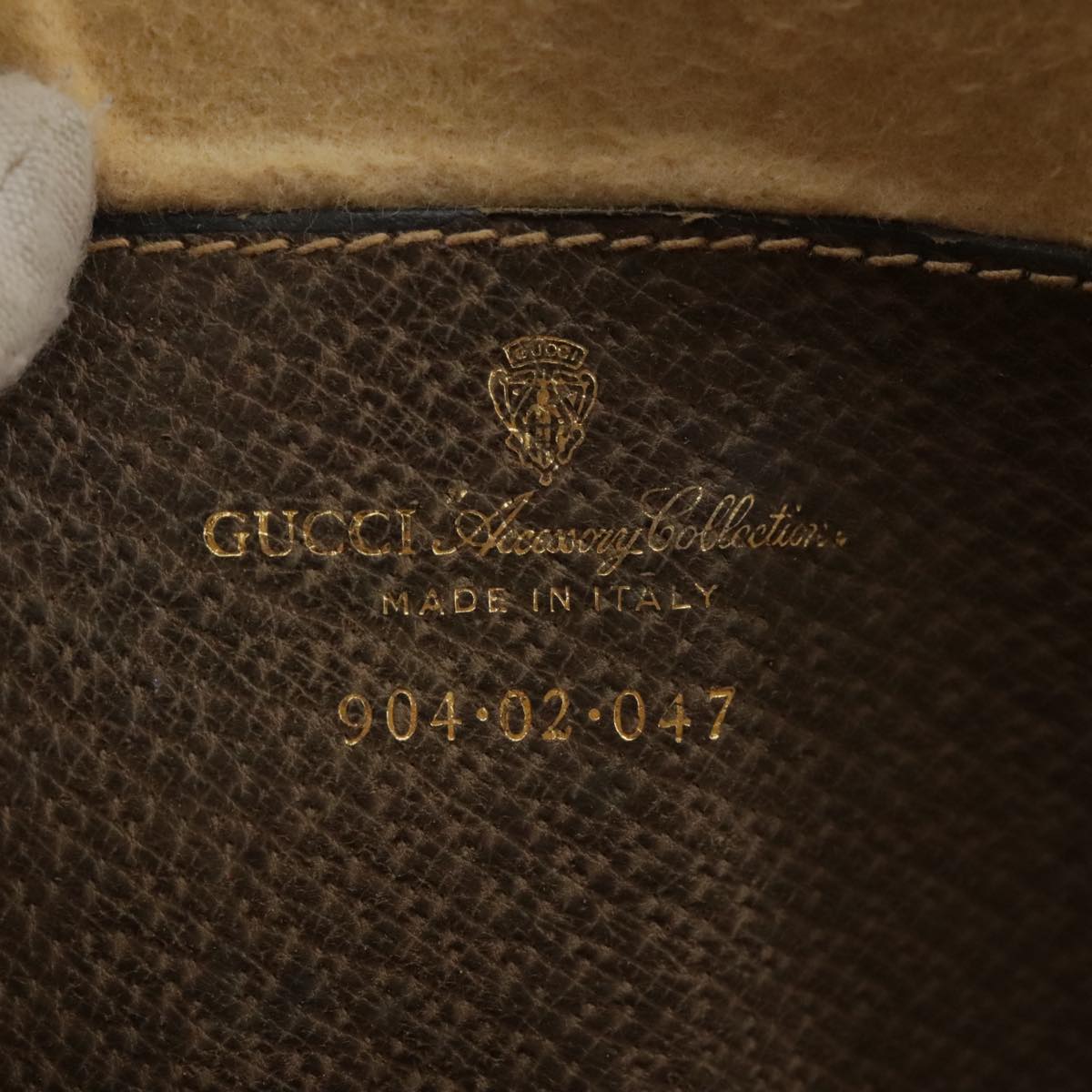 GUCCI GG Supreme Web Sherry Line Shoulder Bag PVC Beige 904 02 047 Auth 111359