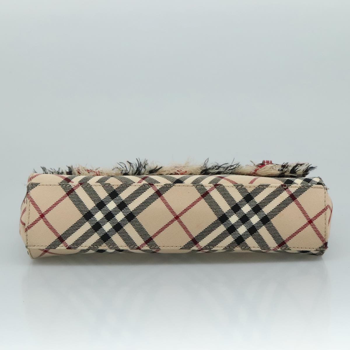 BURBERRY Nova Check Blue Label Shoulder Bag Canvas Beige Auth 111366