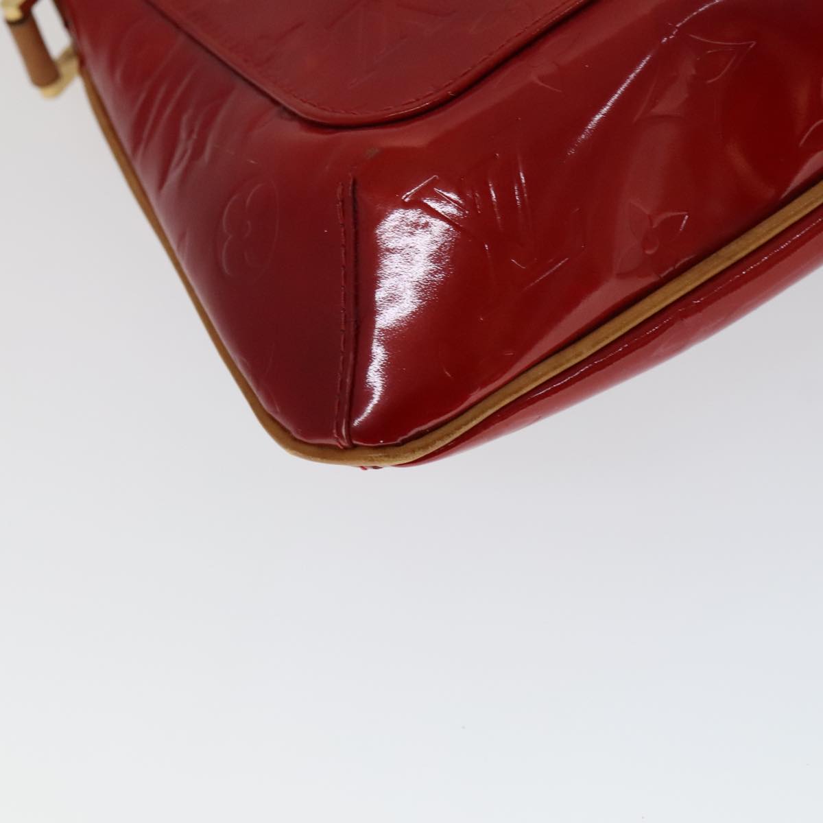 LOUIS VUITTON Monogram Vernis Thompson Street Bag Red M91094 LV Auth 111375