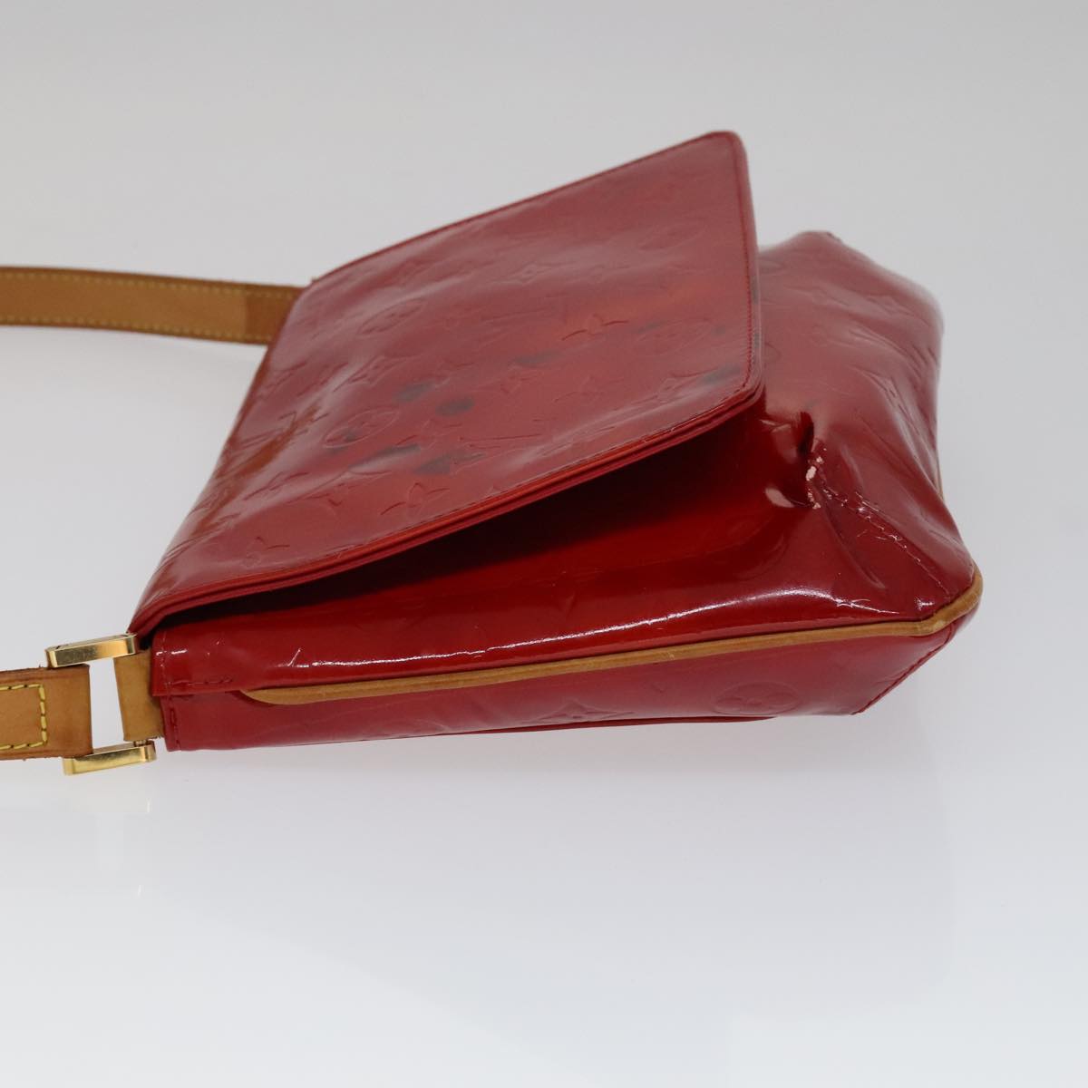 LOUIS VUITTON Monogram Vernis Thompson Street Bag Red M91094 LV Auth 111375