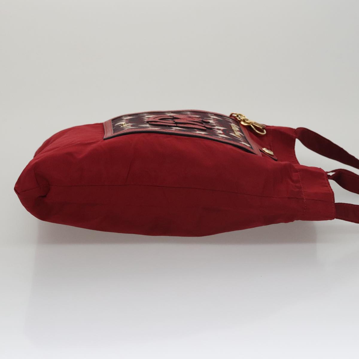 Miu Miu Folding Type Tote Bag Nylon Red Auth 111415V