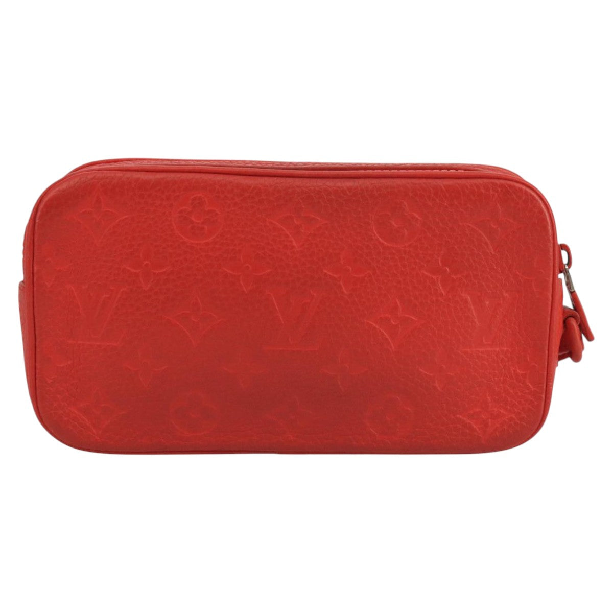 LOUIS VUITTON Monogram Empreinte Pochette Volga Bag Red M53555 LV Auth 111442